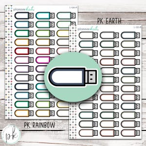 L-120 ||  USB DRIVE Label Planner Stickers