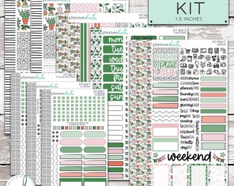 KIT-806 WEEKLY || "Plants & Paper" - Weekly Kit Planner Stickers