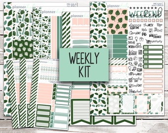 MK-529 WEEKLY || "Botanical Dreams" - Weekly Kit Planner Stickers