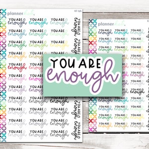 KF-12 || "You Are Enough" Kit Font Scripts - Standard & Mini Size