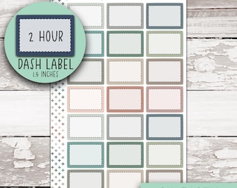 V-39-D || 2 Hour Color Dash Label for 7x9 Planner - PK Earth