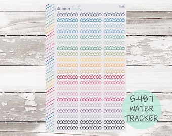 S-487 || HYDRATE WATER Tracker Planner Stickers
