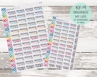 KF-9 || "Organize My Life" Kit Font Scripts - Standard & Mini Size