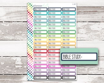 L-127 || BIBLE STUDY Planner Stickers - Color Script