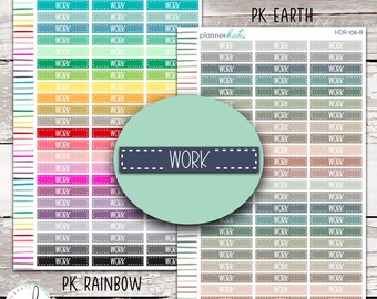HDR-106 || WORK Header Stickers