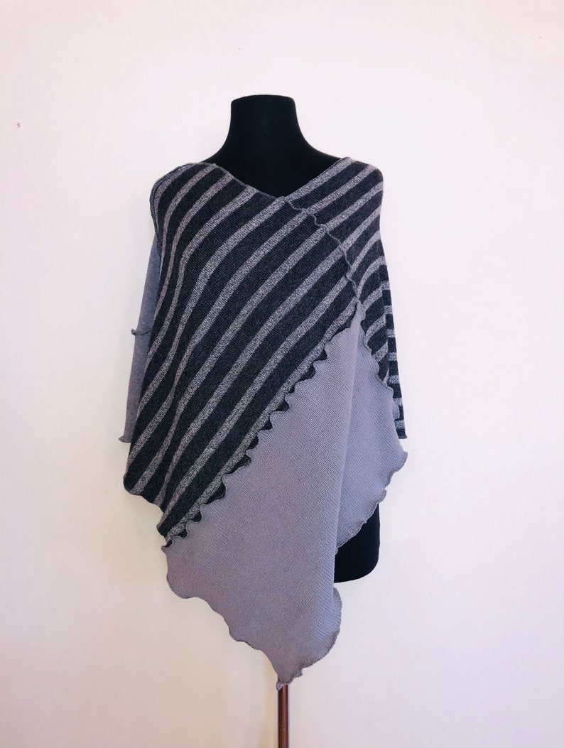 Upcycled Patchwork Sweater Poncho
