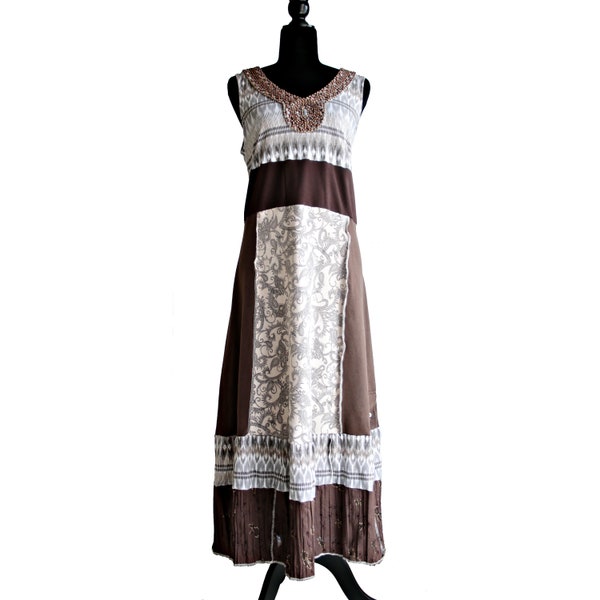 Paisley Patchwork Georgette Halter Sundress