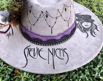 Stevie Nicks - Custom Burned Hat