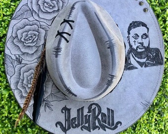 Jelly Roll - Custom Burned Hat