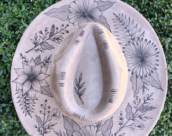 Spring Stems - Custom Burned Hat