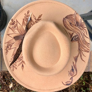 Horse - Custom Burned Hat