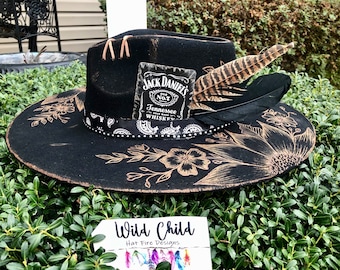 Jack Daniels - Custom Burned Hat