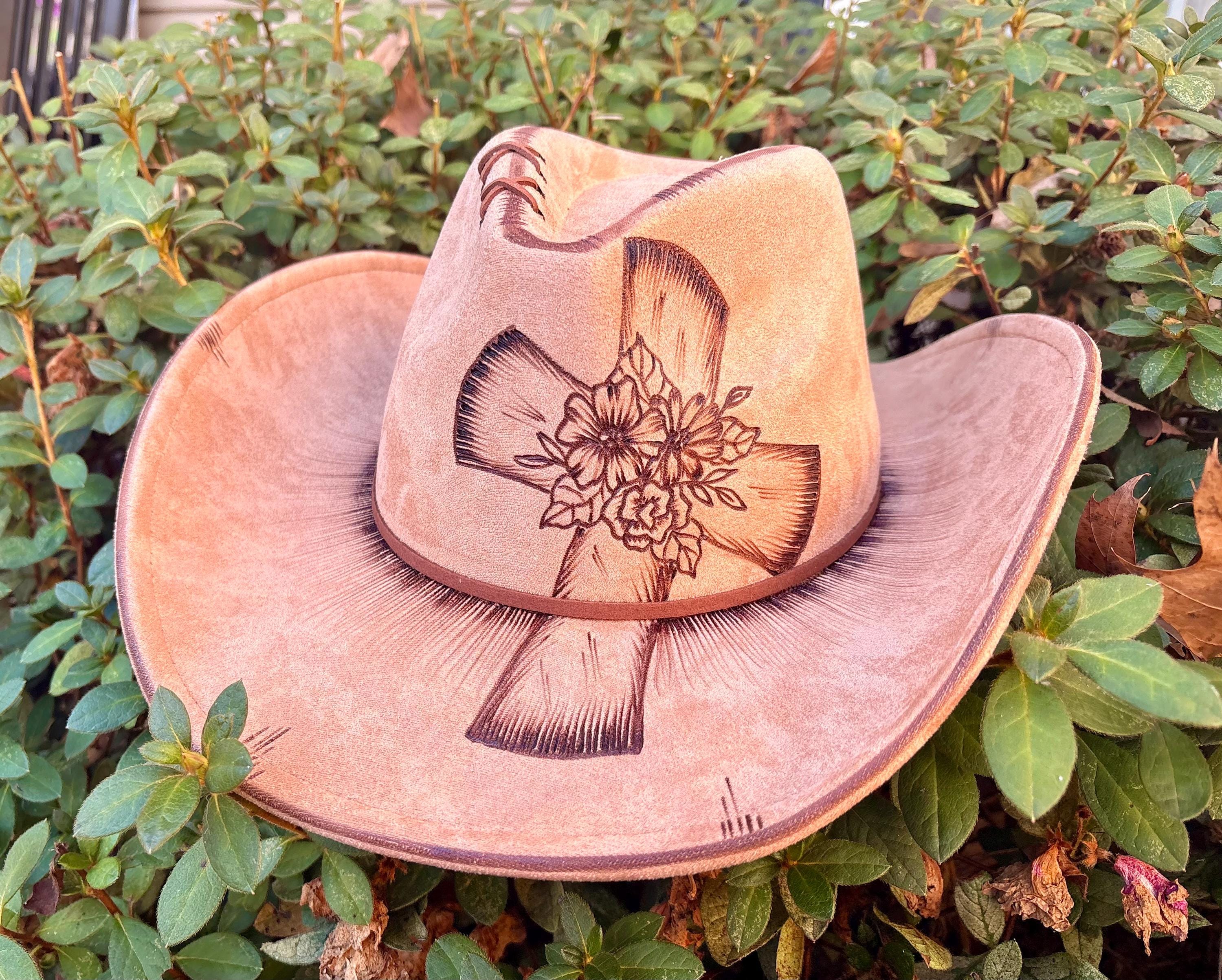 CROSS “she is Strong” - Authentic Hand Burned Hat, Wild  display picture 2
