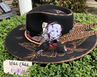 I Beg your Parton - Custom Burned Hat