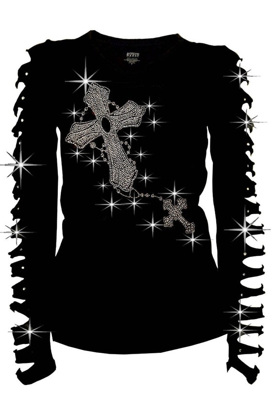 bling cross shirts