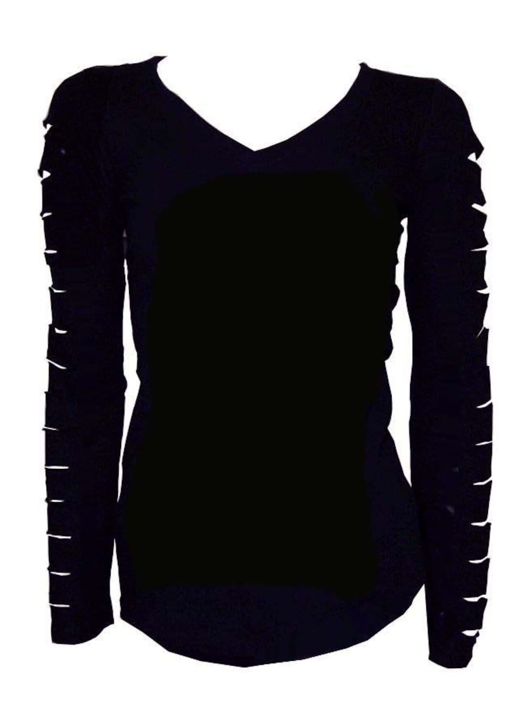 Womens Tops Shirts Plus Size Cut Out, Ripped Arms Long