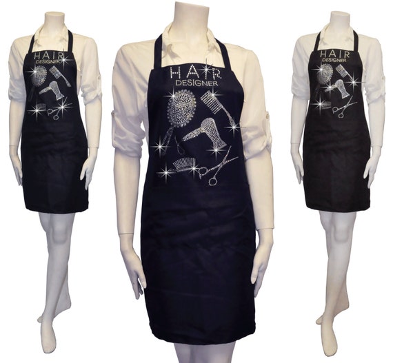Bling Rhinestones Apron Hair Stylist Salon Beauty With Etsy