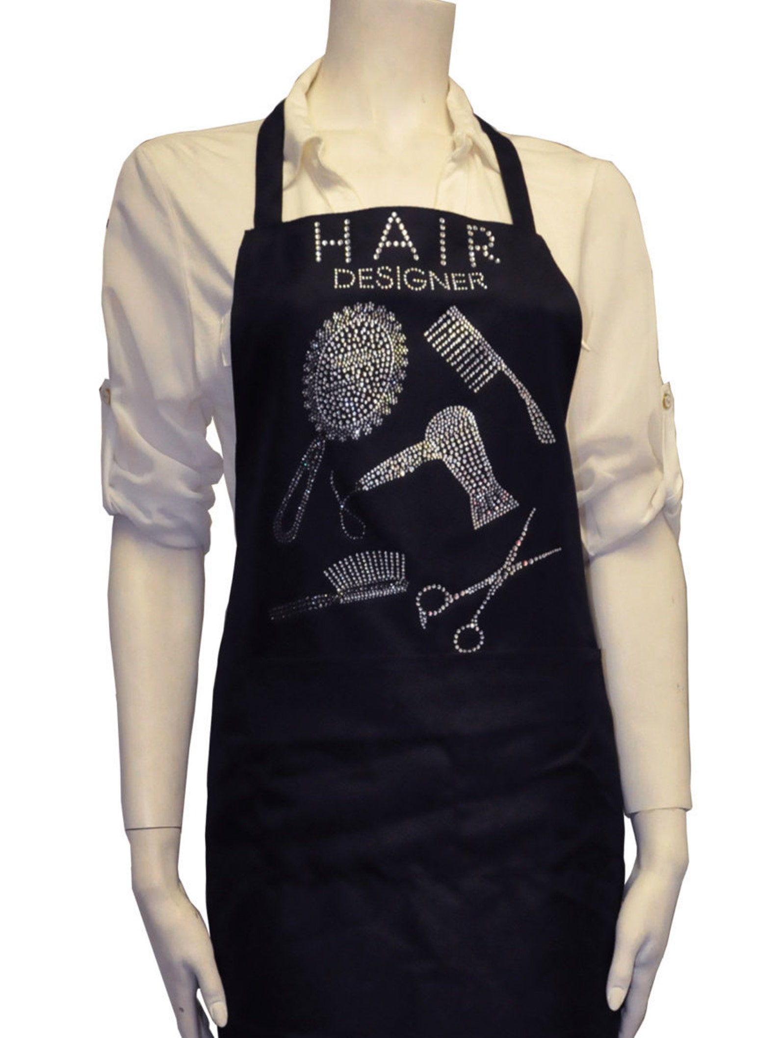 Bling Rhinestones Apron Hair Stylist Salon Beauty with Etsy