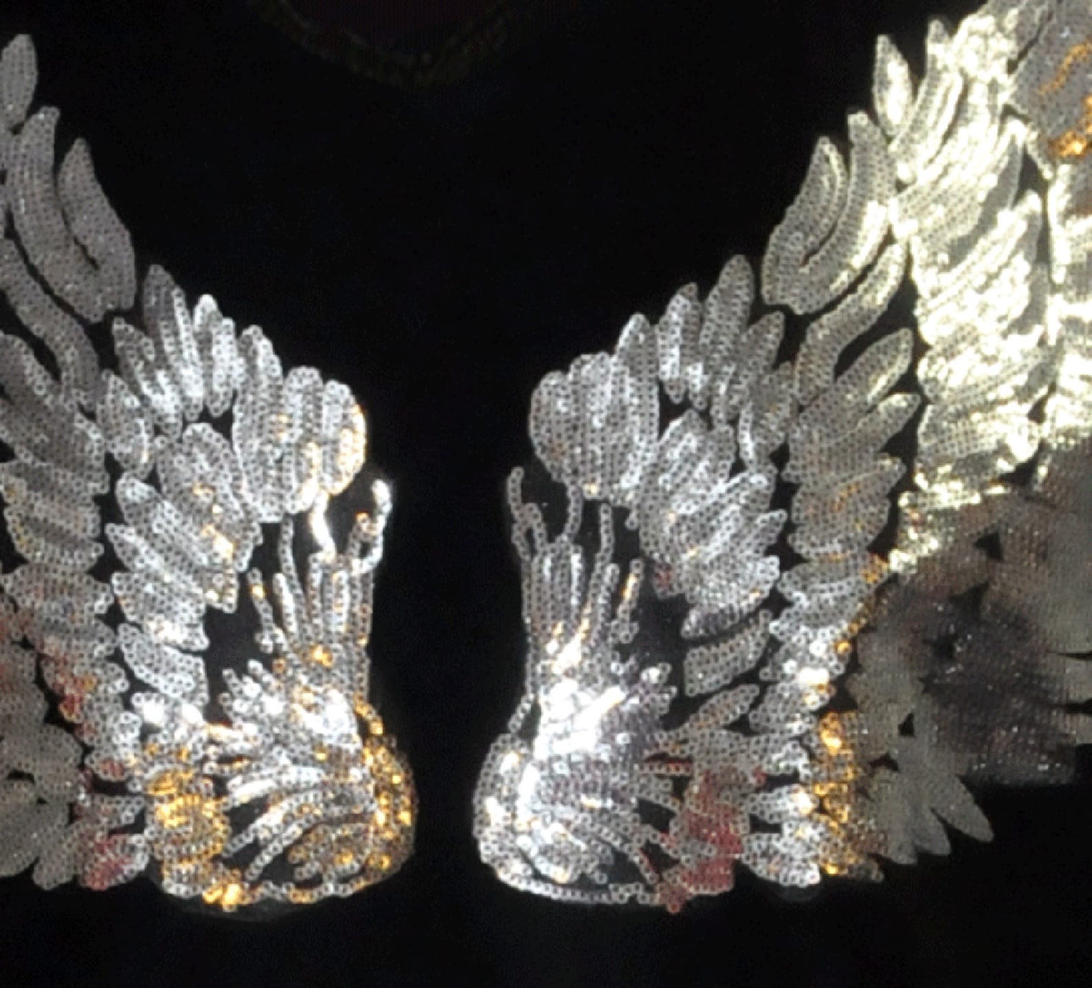 Bling Bling Men Sequin Angel wings Design short sleeve Soft Etsy