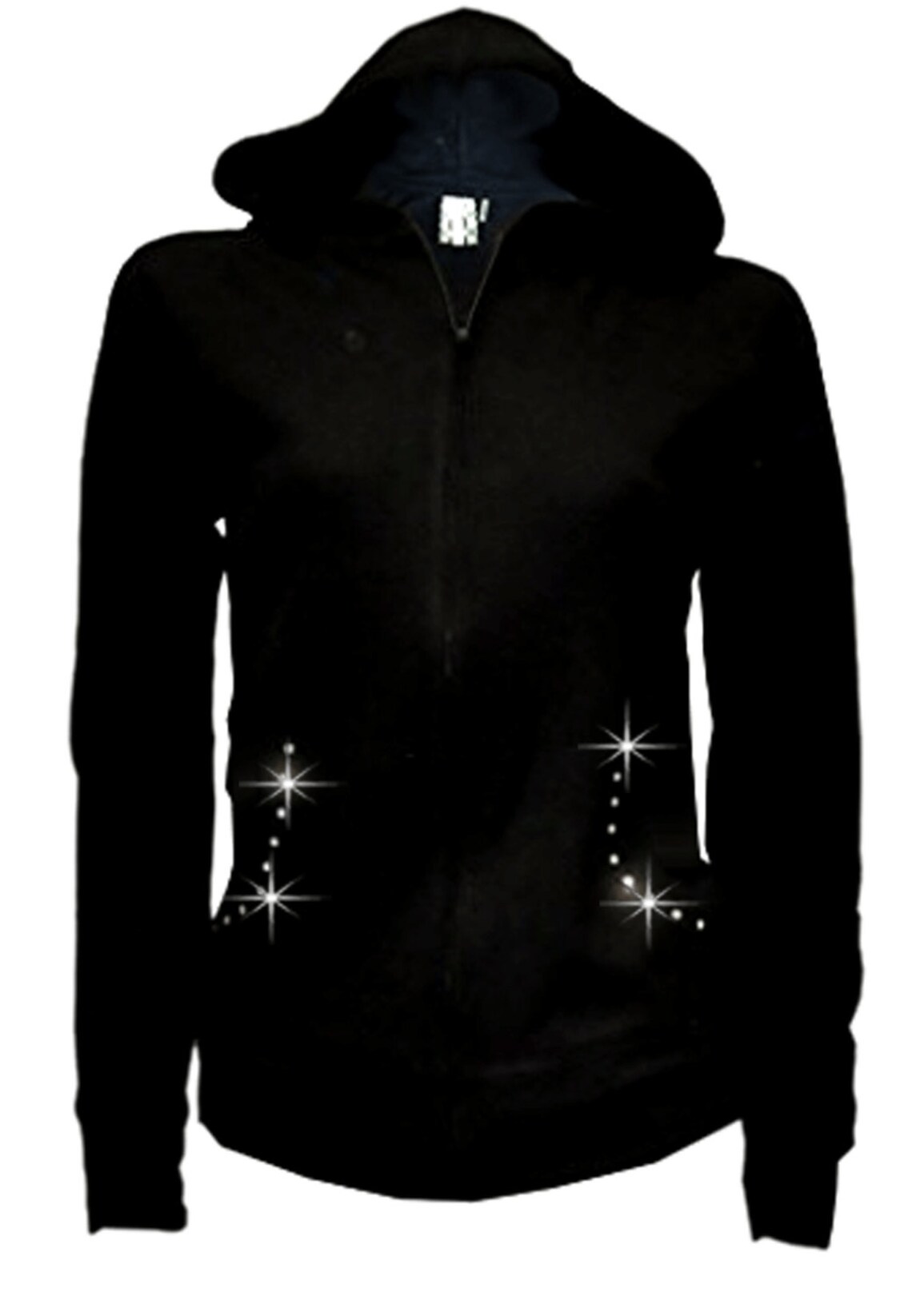 Lady Size Bling Bling Long Angel Wings Rhinestone Hoodie Etsy