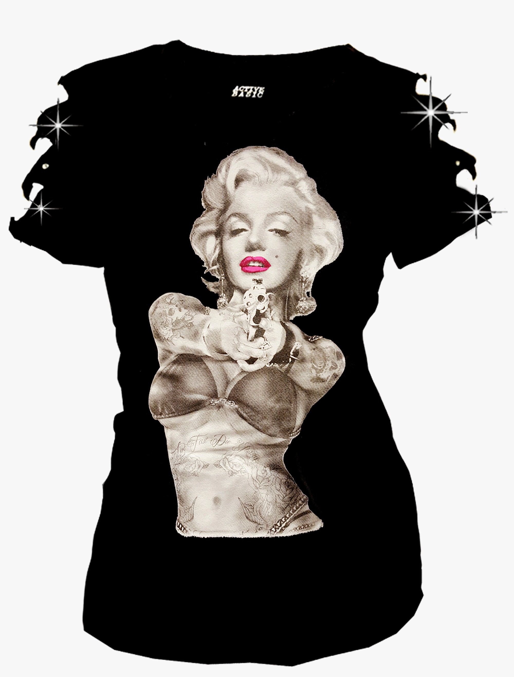 Womens Tops Shirts Marilyn Monroe With Bikini T-shirt Short