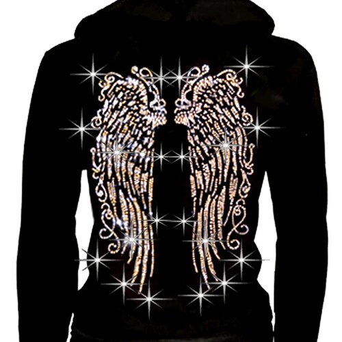 Women Size Zip up Hoodie Sweater Bling 