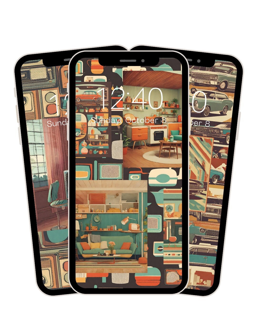Retro Phone Backgrounds, Old Fashion Car, Retro, Retro House, Retro