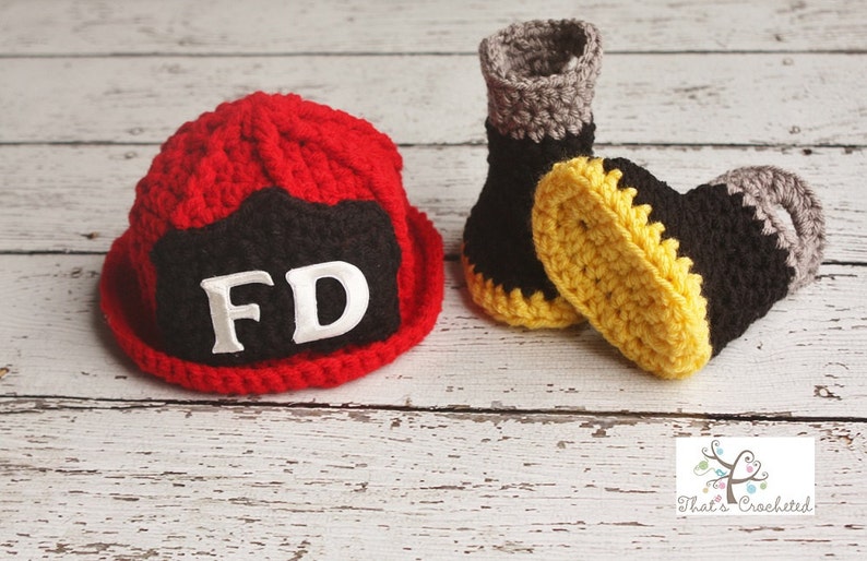 Newborn Firefighter Halmet and pants, Newborn Photography Prop, Crochet fireman helmet, Crochet fireman pants, crochet helmet and pants image 4