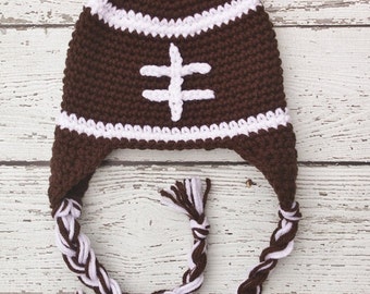 Newborn Football hat, Newborn photography prop, newborn boy, crochet hat