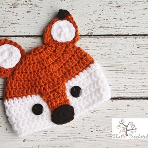 Newborn Fox hat, Newborn photography prop, newborn boy, newborn girl,crochet hat, fox hat