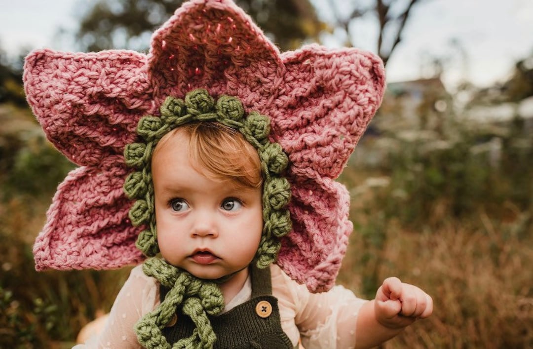 Newborn Flower Hat Newborn Photography Prop, Newborn Girl Hat, Crochet
