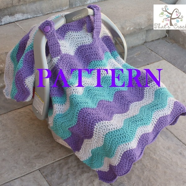 PDF CROCHET PATTERN Instant Download Baby Car Seat Canopy/Blanket