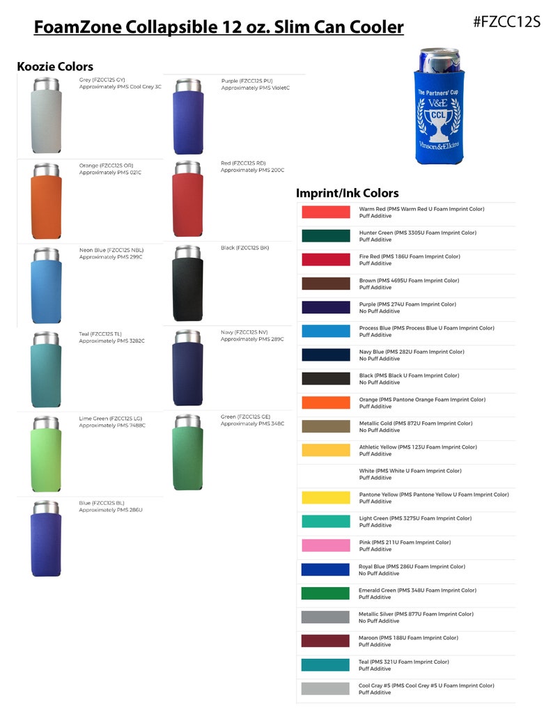 Monogram & Name Slim Foam Can Coolers Collapsible Insulated Etsy