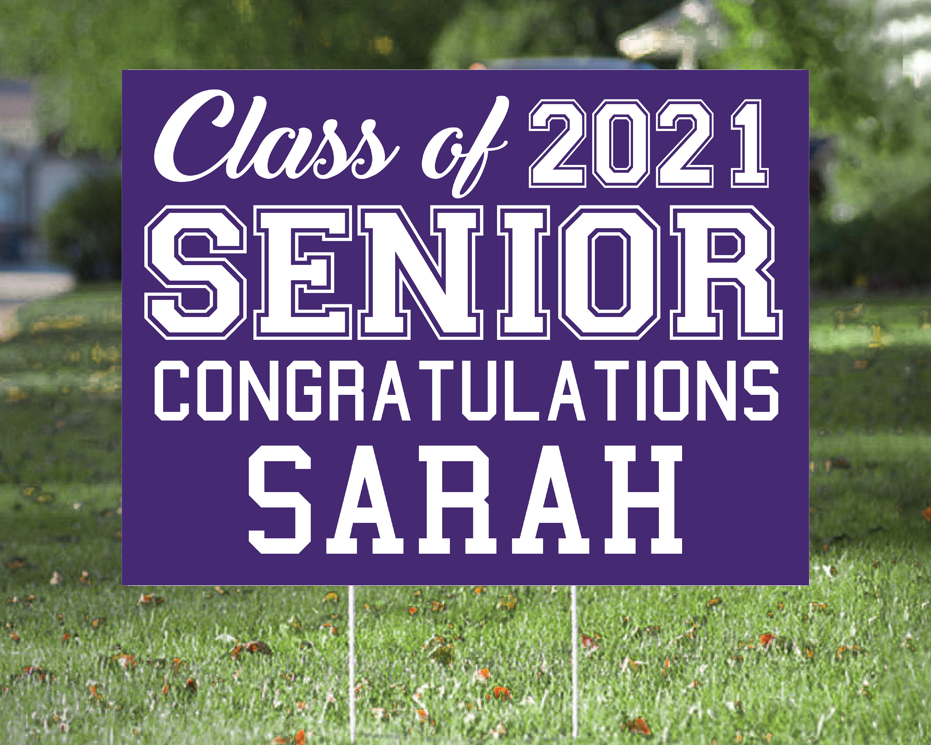 Varsity Senior 18x24 Graduation Yard Sign with Etsy.de