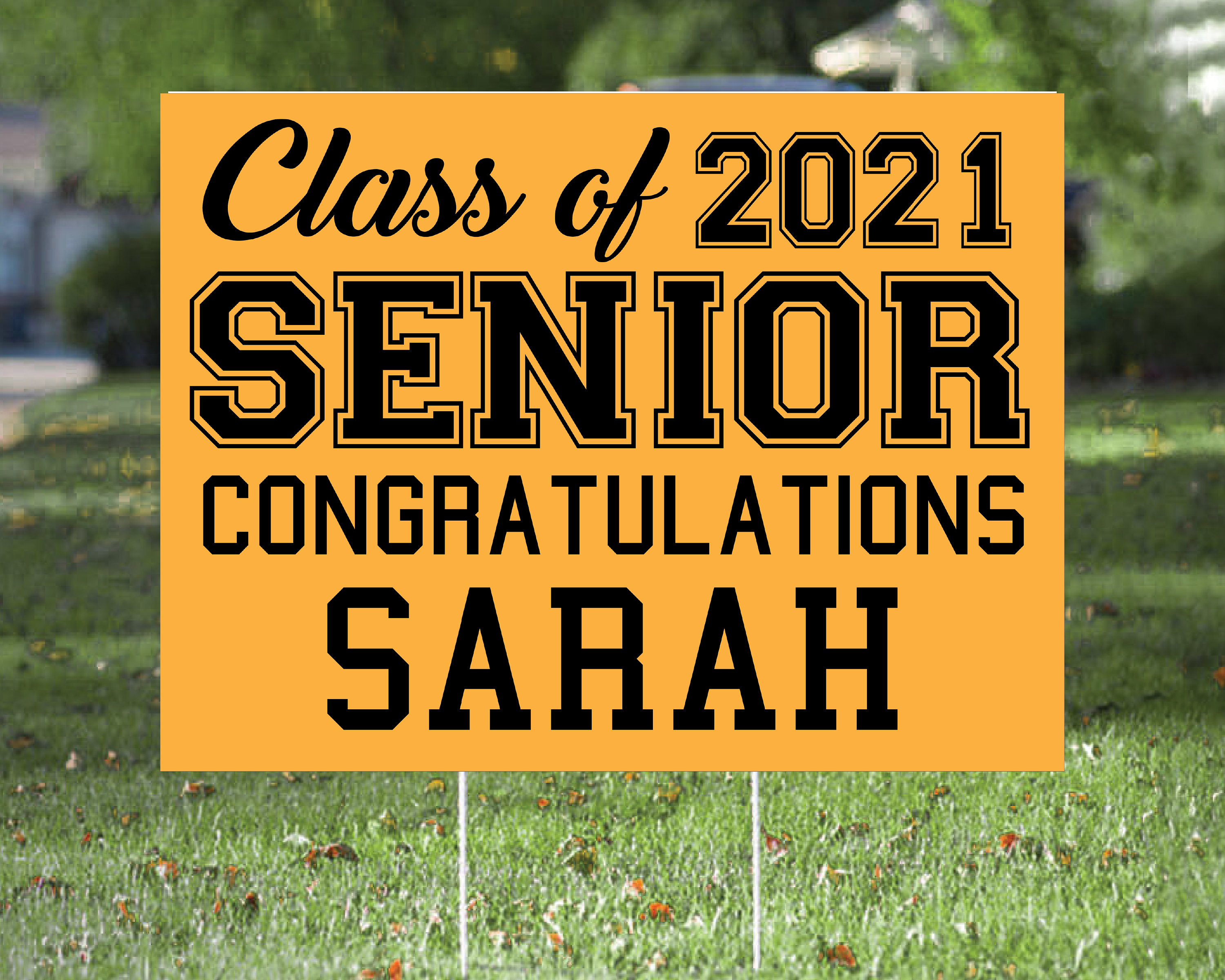Varsity Senior 18x24 Graduation Yard Sign with Etsy.de