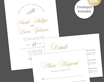 Printed Foil Invitations: Classic Foil Invitation