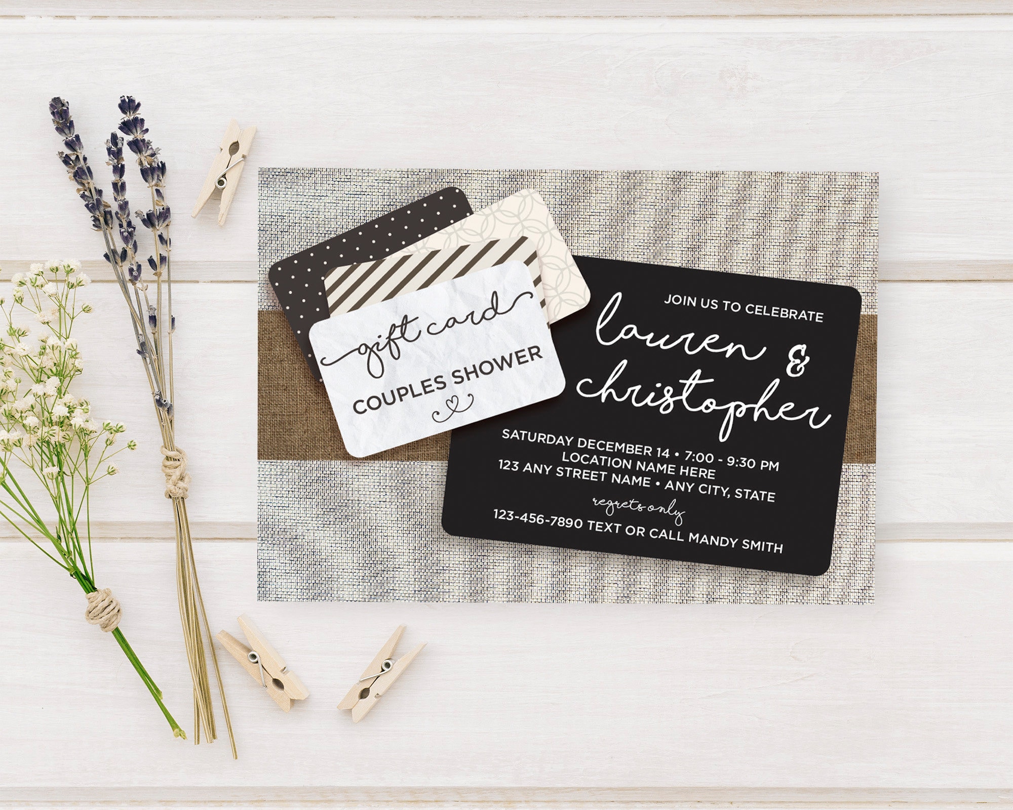 Gift Card Shower Invitation Etsy UK