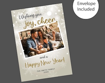 Joyful Printed Christmas Cards: Festive Holiday Greetings for a Happy New Year Celebration