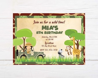 Birthday Bundle: Safari Birthday Invitation