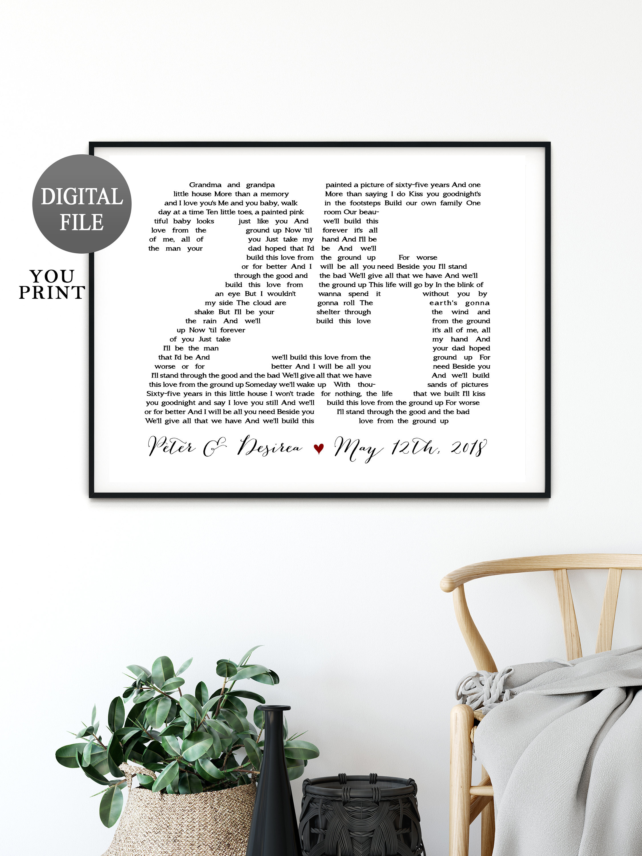 25th Wedding Anniversary Gift For Parents 25th Anniversary Etsy