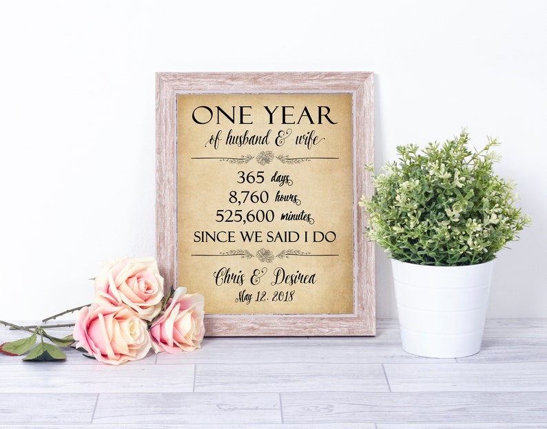 1st Anniversary Gifts For Him First anniversary t for him t for couple paper