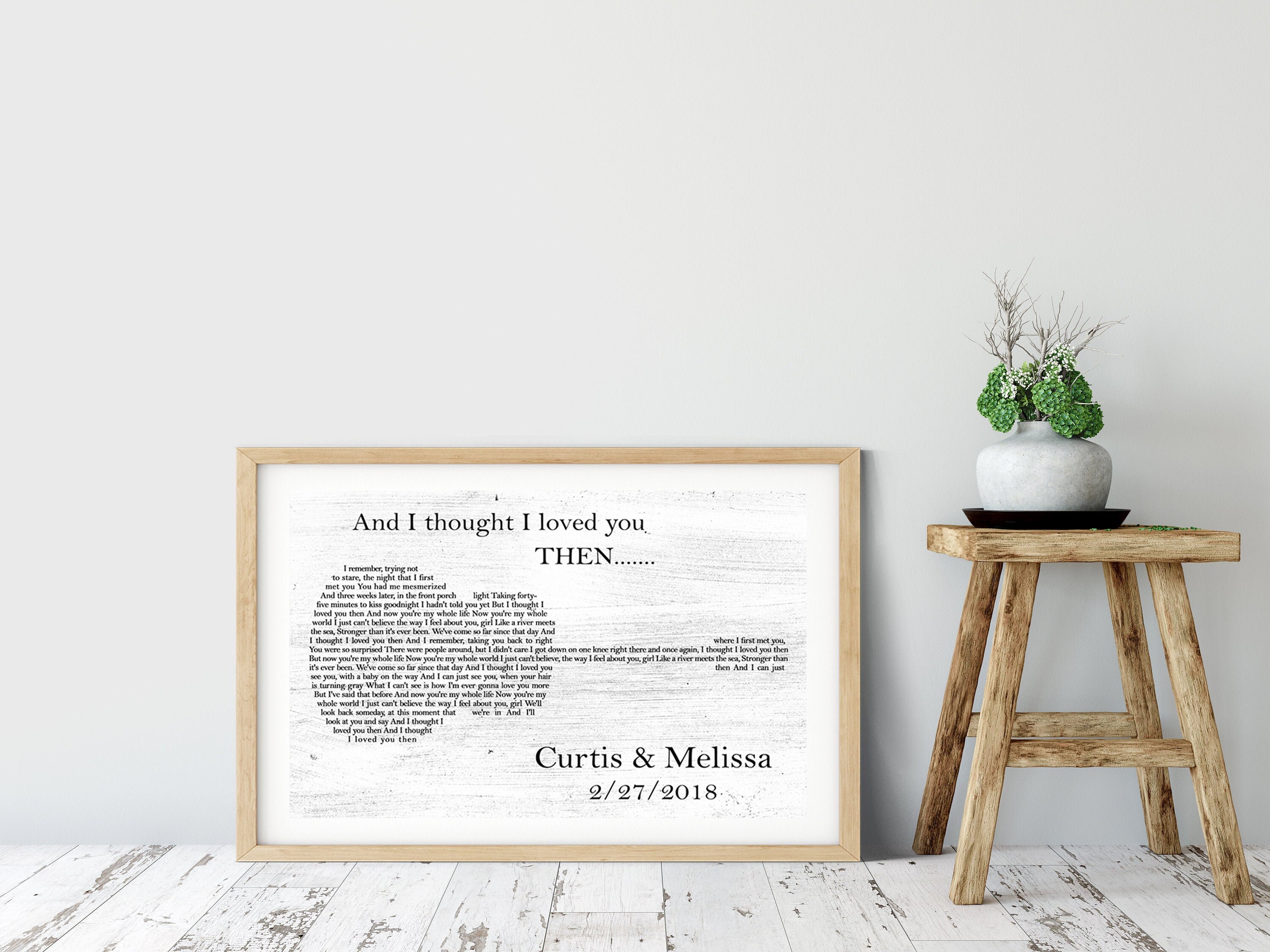Guitar song poster custom song lyrics wall art wedding song Etsy