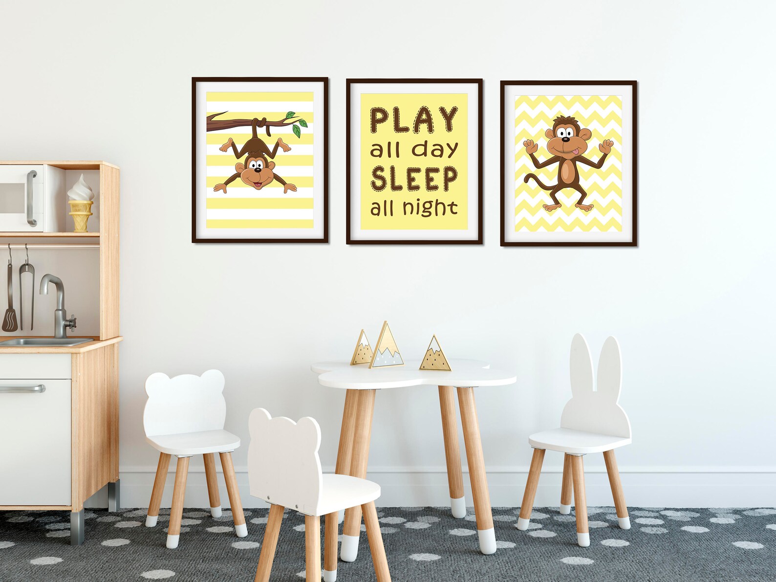 Monkey Wall Art Monkey Nursery Decor Monkey Nursery Art Etsy