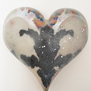 Heart No. 34  |  Original encaustic heart wall sculpture