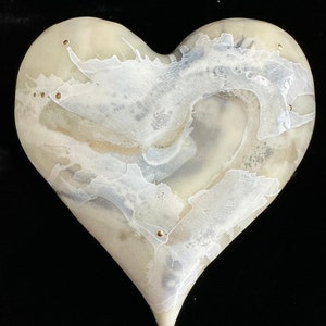 Heart No. 67  |  Original encaustic mixed media heart wall sculpture