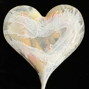 Heart No. 70  |  Original encaustic mixed media heart wall sculpture