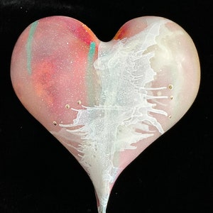 Heart No. 68  |  Original encaustic mixed media heart wall sculpture