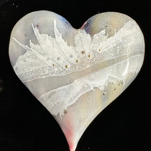 Heart No. 66  |  Original encaustic mixed media heart wall sculpture