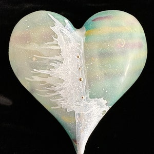 Heart No. 69  |  Original encaustic mixed media heart wall sculpture