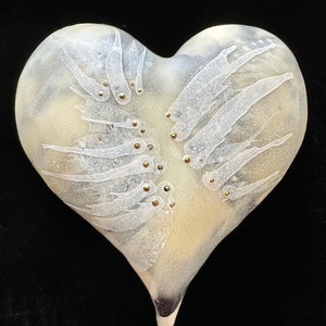 Heart No. 71  |  Original encaustic mixed media heart wall sculpture